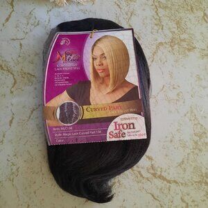 New Born Free Synthetic Magic Lace Front Curved Part MLC156 - Black, NWOT!